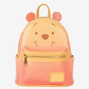 Loungefly Sequin And Glitter Winnie the Pooh Cosplay Backpack